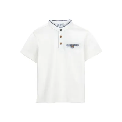 Koszulka polo k/r stójka 