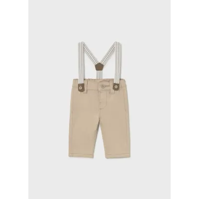 Spodnie z serży z szelkami 