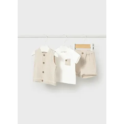 Komplet z kamizelką 