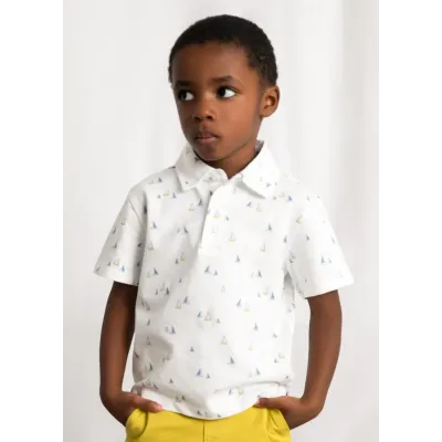 Koszulka polo k/r nadruk 