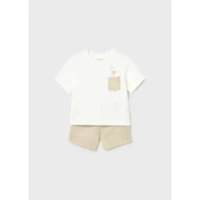 Komplet z bermudami seersucke 