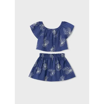 Komplet ze spódnicą len 