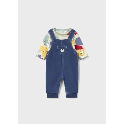 Komplet ogrodniczki futerko 