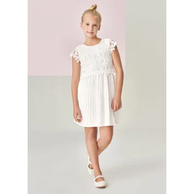 Sukienka łączona guipur 