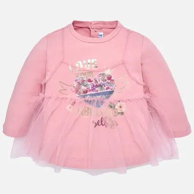 Koszulka d/r z tiulem 