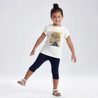 Komplet leginsy lalka kokarda 