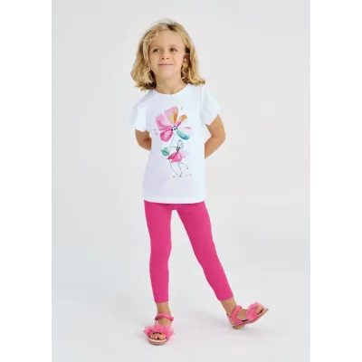 Komplet z legginsami kwiatek 